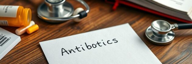 Lekarz przepisuje antybiotyk.